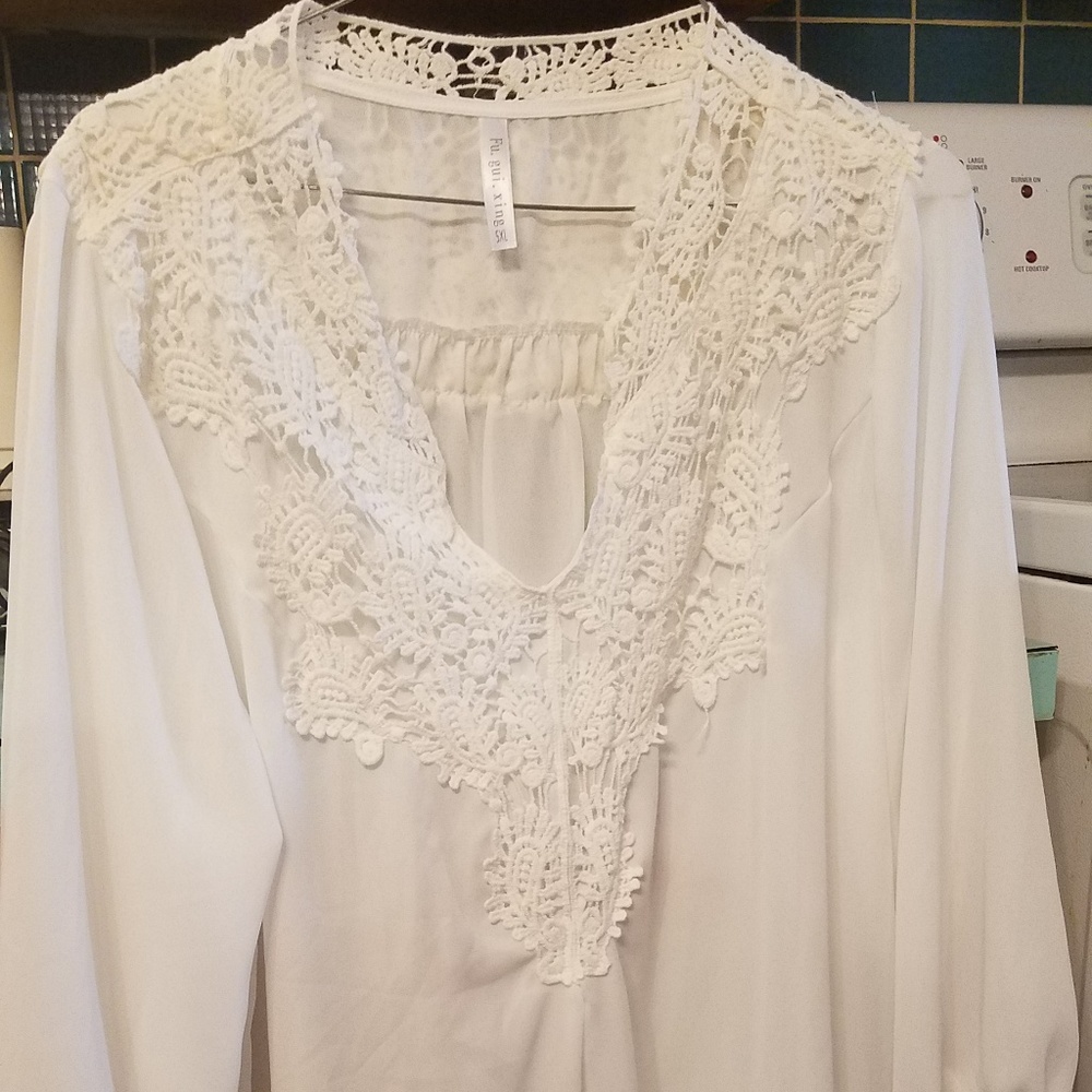 White lace blouse